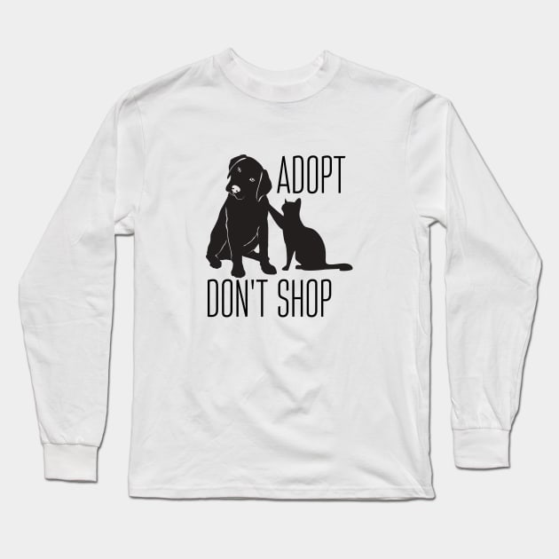 Adopt Don’t Shop Long Sleeve T-Shirt by vcent